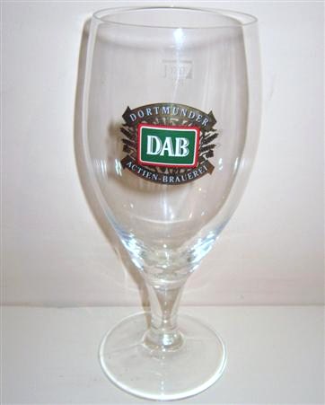 beer glass from the Dab brewery in Germany with the inscription 'Dortmunder DAB Actien Brauerei'