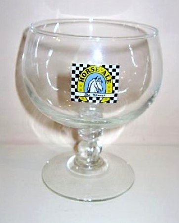 beer glass from the InBev brewery in Belgium with the inscription 'Horse Ale'