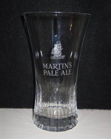 beer glass from the John Martin brewery in Belgium with the inscription 'Martin Pale Ale'