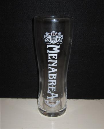 beer glass from the Menabrea brewery in Italy with the inscription 'Menabrea '