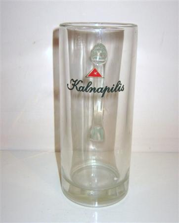 beer glass from the Kalnapilis brewery in Lithuania with the inscription 'Kalnapilis'