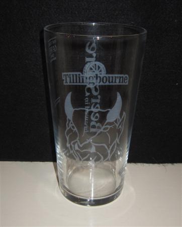 beer glass from the Tillingbourne brewery in England with the inscription 'Tillingbourne'