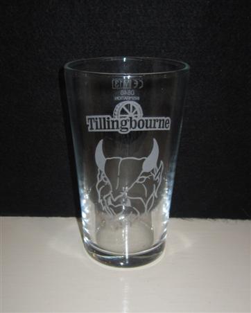 beer glass from the Tillingbourne brewery in England with the inscription 'Tillingbourne'