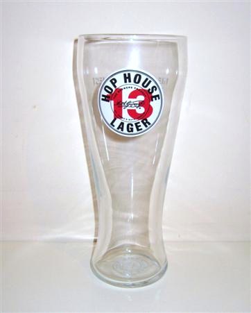 beer glass from the Guinness  brewery in Ireland with the inscription 'Hop House Lager'