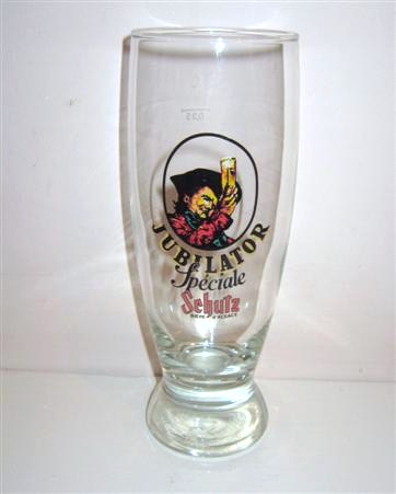 beer glass from the Patrie,Schtzenberger et Cie  brewery in France with the inscription 'Jubilator Special. Schutz Biere D'alsace'