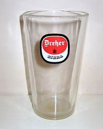 beer glass from the Dreher brewery in Italy with the inscription 'Dreher Birra'