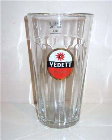 beer glass from the Duvel Moortgat brewery in Belgium with the inscription 'Vadett Extra Blond'