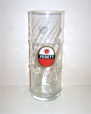 beer glass from the Duvel Moortgat brewery in Belgium with the inscription 'Vadett Extra Blond'