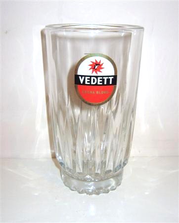 beer glass from the Duvel Moortgat brewery in Belgium with the inscription 'Vadett Extra Blond'