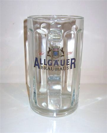 beer glass from the Allgauer Brauhaus brewery in Germany with the inscription 'Allgauer Brauhaus'
