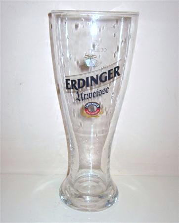 beer glass from the Erdinger  brewery in Germany with the inscription 'Erdinger Suisse, Erdinger Weissbru '