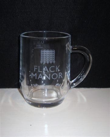 beer glass from the Flack Manor brewery in England with the inscription 'Flack Manor Romsey'