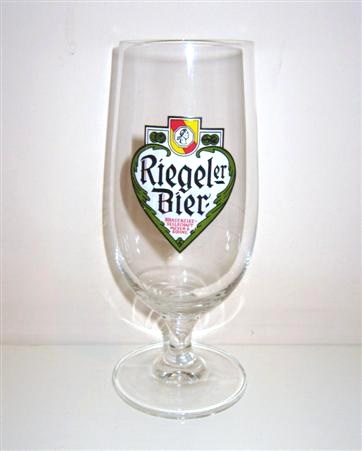 beer glass from the Riegeler  brewery in Germany with the inscription 'Riegeler Bier, Brauereigesellschaft Meyer & Shne'