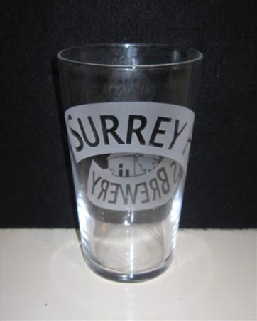 beer glass from the Surry Hills brewery in England with the inscription 'Surry Hills Brewery'