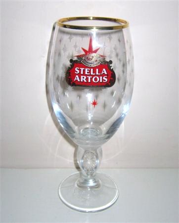 beer glass from the Stella Artois brewery in Belgium with the inscription 'Anno 1366 Stella Artois'