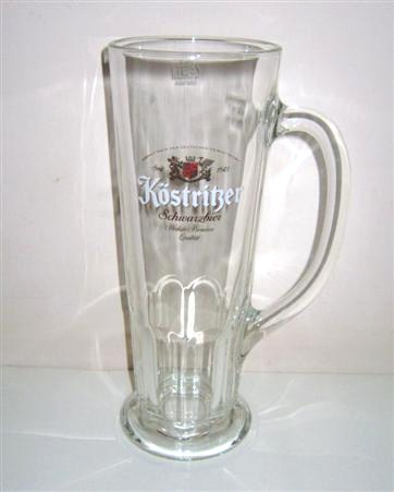 beer glass from the Kostritzer Schwarzbier  brewery in Germany with the inscription 'Siet 1543 Kostritzer Schwarzbier'