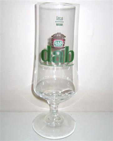 beer glass from the Dab brewery in Germany with the inscription 'DAB Dortmunder Actien Brauerei'