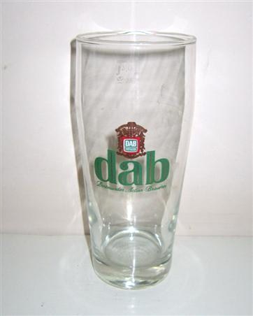 beer glass from the Dab brewery in Germany with the inscription 'DAB Dortmunder Actien Brauerei'
