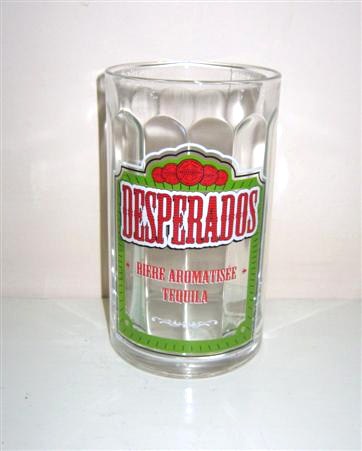 beer glass from the Fischer brewery in France with the inscription 'Desperados Biere Aromatisee Tequila'