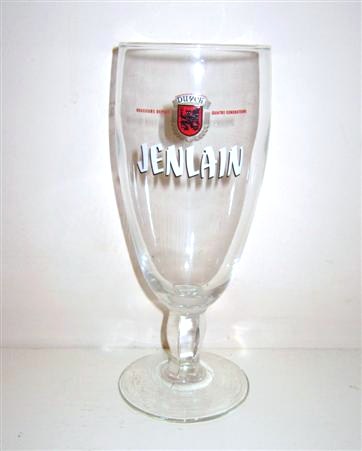 beer glass from the Duyck brewery in France with the inscription 'Duyck Brasseurs Depuis Quatre Generations Jenlain'