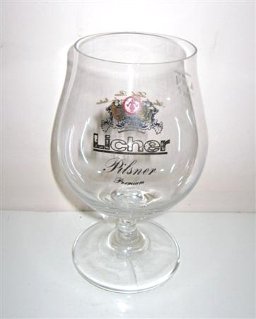 beer glass from the Licher  brewery in Germany with the inscription 'Siet 1854 Licher Pilsner Premium'