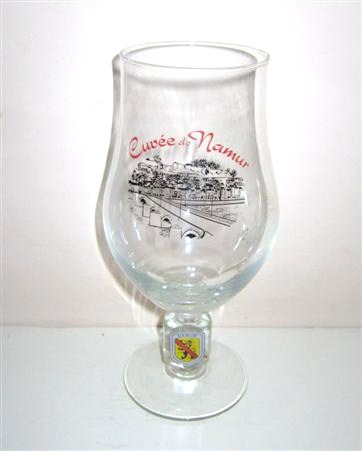 beer glass from the Huyght brewery in Belgium with the inscription 'Cuvee De Namur'