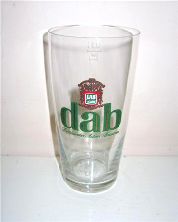 beer glass from the Dab brewery in Germany with the inscription 'DAB Dortmunder Actien Brauerei'