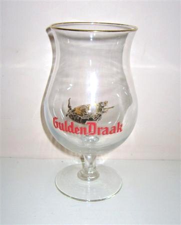 beer glass from the Van Steenberge brewery in Belgium with the inscription 'Gulden Draak'