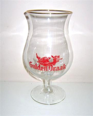 beer glass from the Van Steenberge brewery in Belgium with the inscription 'Gulden Draak'