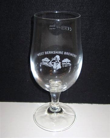 beer glass from the The West Berkshire Brewery brewery in England with the inscription 'West Berkshire Brewery'