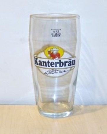 beer glass from the Kanterbrau brewery in France with the inscription 'Kanterbrau Labiere de Mailre Kanter'