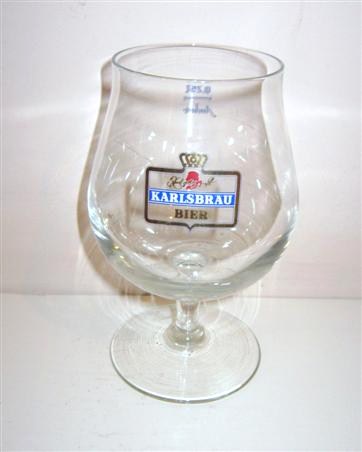 beer glass from the Karlsbrau  brewery in Germany with the inscription 'Karlsbrau Bier '