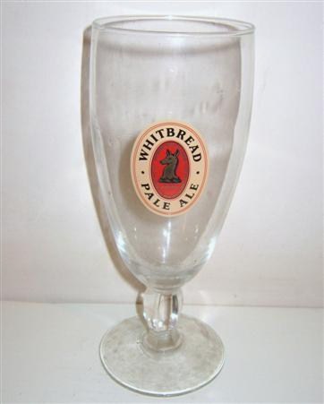 beer glass from the Whitbread  brewery in England with the inscription 'Whitbread Pal Ale'