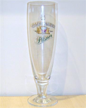 beer glass from the Bucher Braw brewery in Germany with the inscription 'Grafenauer Seit 1843 Pilsner'