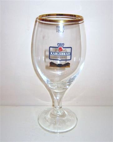beer glass from the Karlsberg brewery in France with the inscription 'Karsbrau Spezial'
