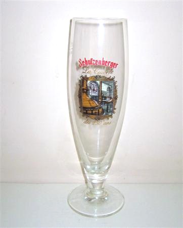 beer glass from the Karlsberg brewery in France with the inscription 'Schutzenberger Des 250 Ans'
