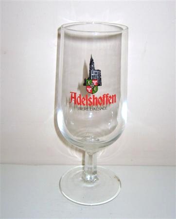 beer glass from the Heineken brewery in France with the inscription 'Adelshoffen, Biere D'Alsace'