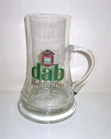 beer glass from the Dab brewery in Germany with the inscription 'DAB Dortmunder Actien Brauerei, Meister Pils '