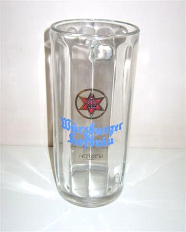 beer glass from the Wrzburger Hofbru brewery in Germany with the inscription 'Wurzburger Hofbrau Premium'