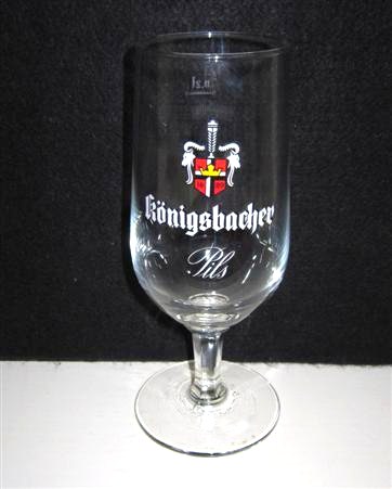 beer glass from the Konigsbacher brewery in Germany with the inscription '1689 Konigsbacher Pils'