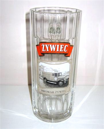 beer glass from the Zywiec brewery in Poland with the inscription 'Zywiec, Browar Zywiec '