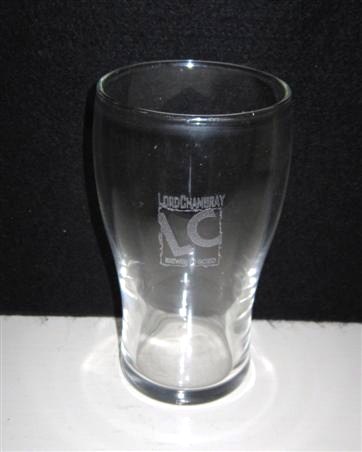 beer glass from the Lord Chambray brewery in Malta with the inscription 'Lord Chambray'