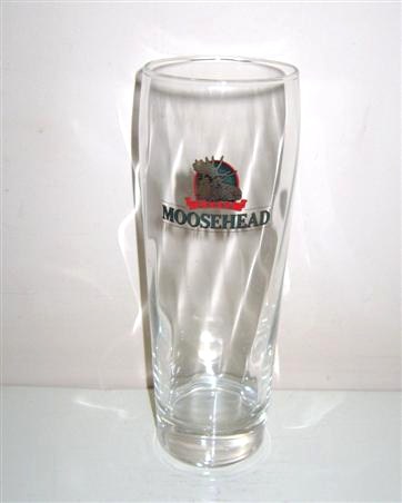 beer glass from the Moosehead Breweries Ltd brewery in Canada with the inscription 'Mooshead Lager'