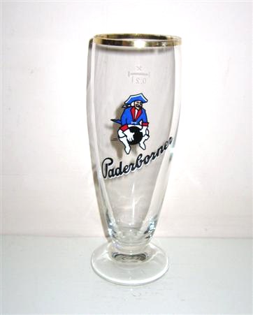 beer glass from the Paderborner brewery in Germany with the inscription 'Paderborner'