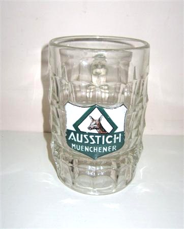 beer glass from the Cavenaile brewery in Belgium with the inscription 'Ausstich Muechener'