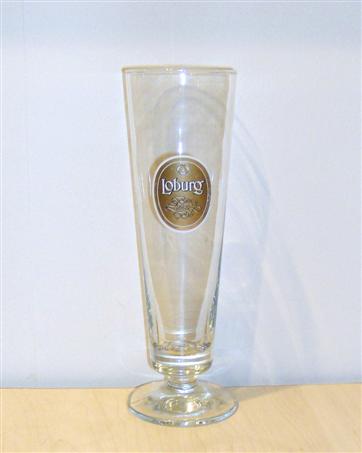 beer glass from the Stella Artois brewery in Belgium with the inscription 'Loburg'