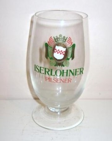 beer glass from the Iserlohner  brewery in Germany with the inscription 'Iserlohner Pilsner '