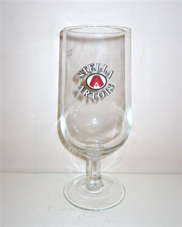 beer glass from the Stella Artois brewery in Belgium with the inscription 'Stella Artois'