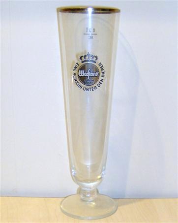 beer glass from the Warsteiner brewery in Germany with the inscription 'Warsteiner Premium verum Eine Konigin Unter Den Bieren'