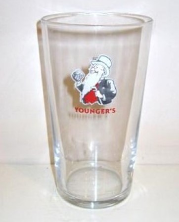 beer glass from the Caledonian  brewery in Scotland with the inscription 'Younger's'